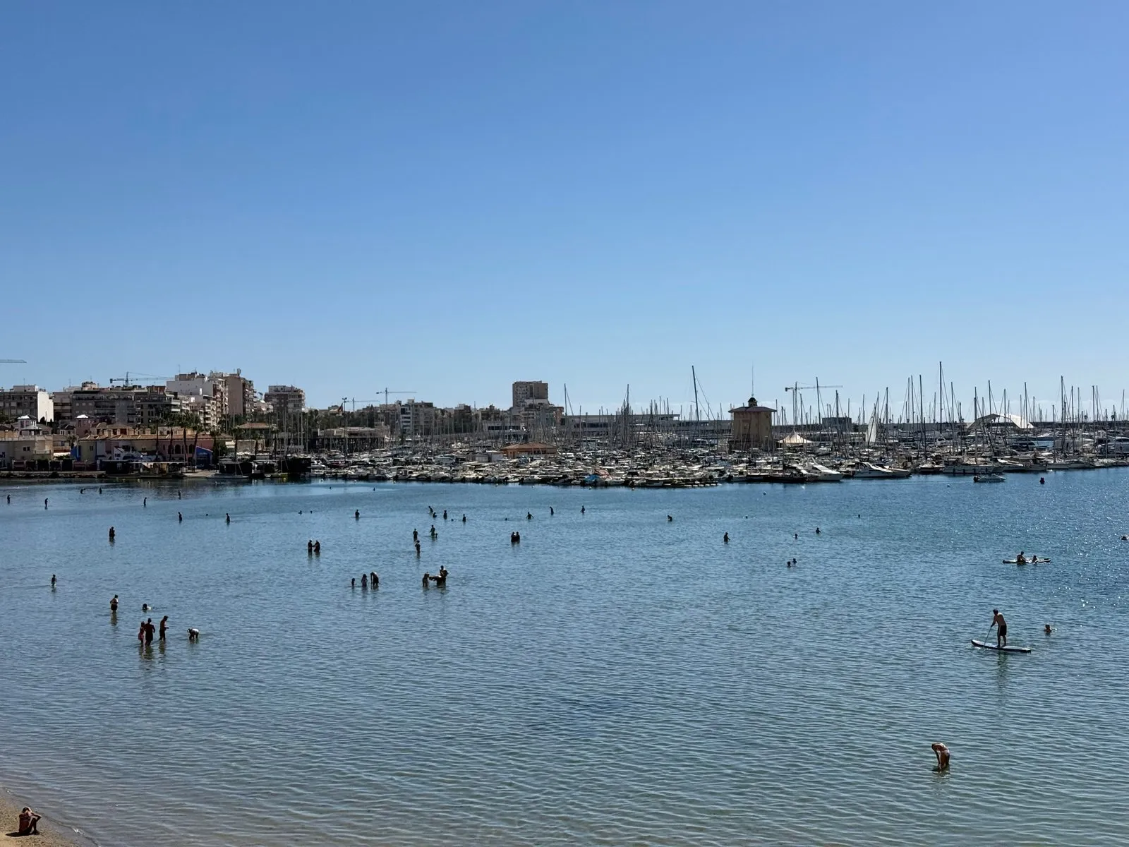 Aerial view of the Torrevieja coastline on the Costa Blanca